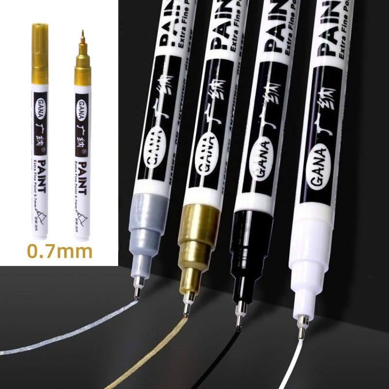 Copic Marker Sketch - 1Pc 0.7 ミリメートル防水ペイントマーカー多機能色褪せない描画ペン車の金属生地ラバーウッド永久油インクマーカー