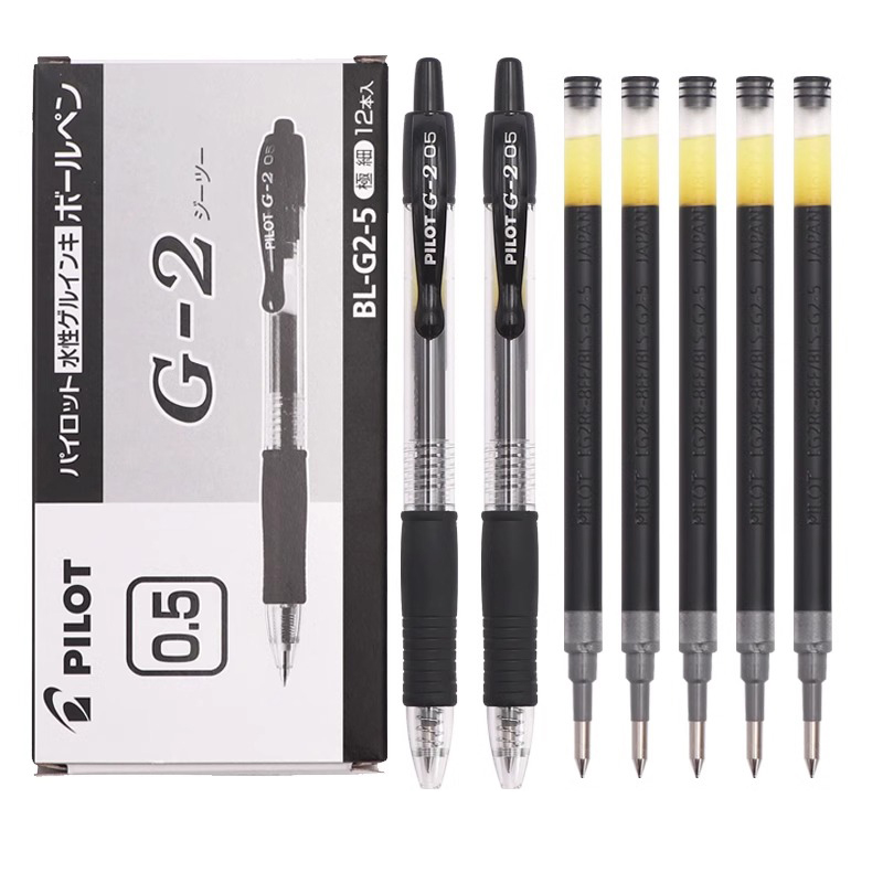 Pilot Pen G2 - パイロットG2-Premiumジェルローラーペン、極細点、0.5mm、12パック、黒、赤、青