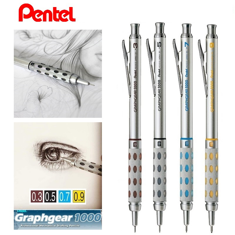 Pentel Pen Energel - 日本ぺんてる シャープペンシル GraphGear 1000 メタルバー プレミアム自動鉛筆