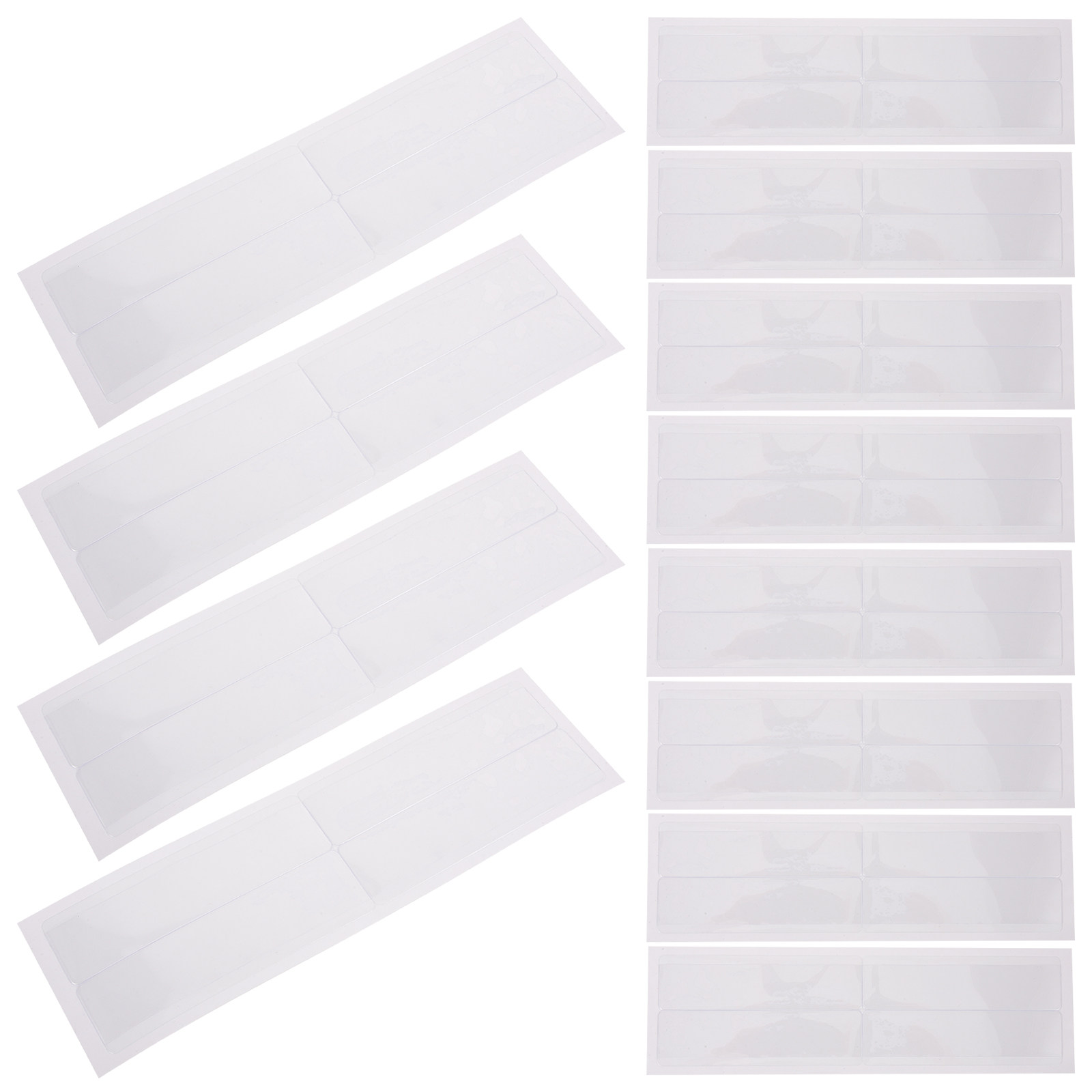 Index Card Holder - 1セット 粘着ラベルホルダー 透明プラスチックスリーブ 自己粘着式インデックスカードポケット 名刺整理用素材カード