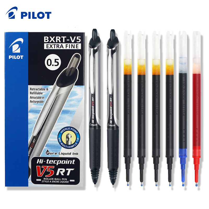 パイロット BXRT-V5 格納式ゲルペン、0.5mm 黒/ - Pilot Pen V5 のレビューと価格