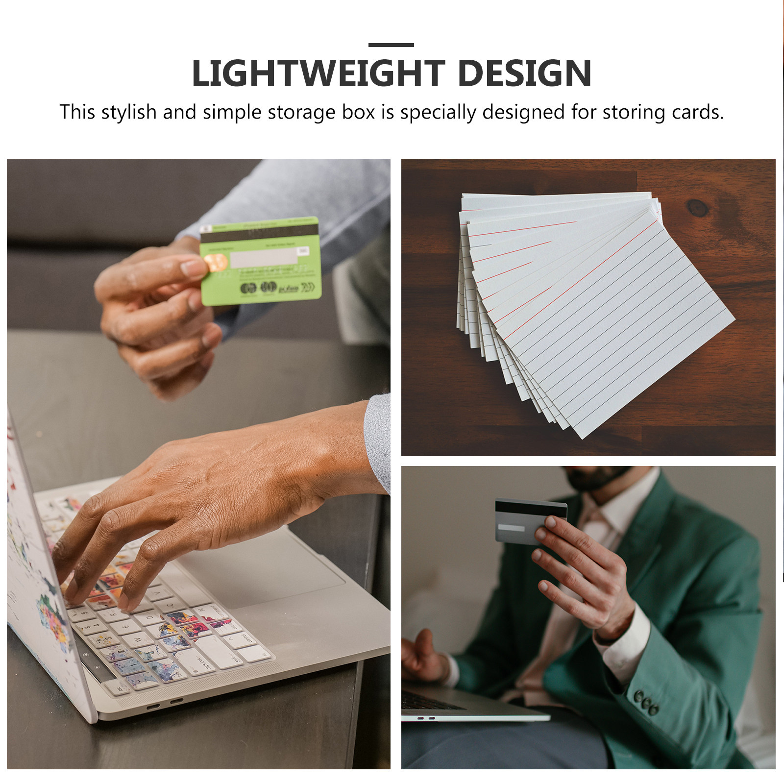 4個入りインデックスカードファイルボックス 厚手の硬質プラス - Index Card Holder のレビューと価格