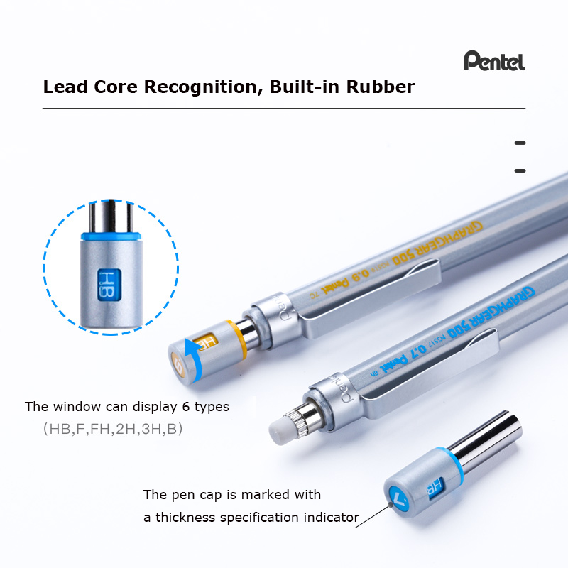 日本ぺんてるグラフギア製図金属シャープペンシル PG515  - Pentel Pen Energel のレビューと価格