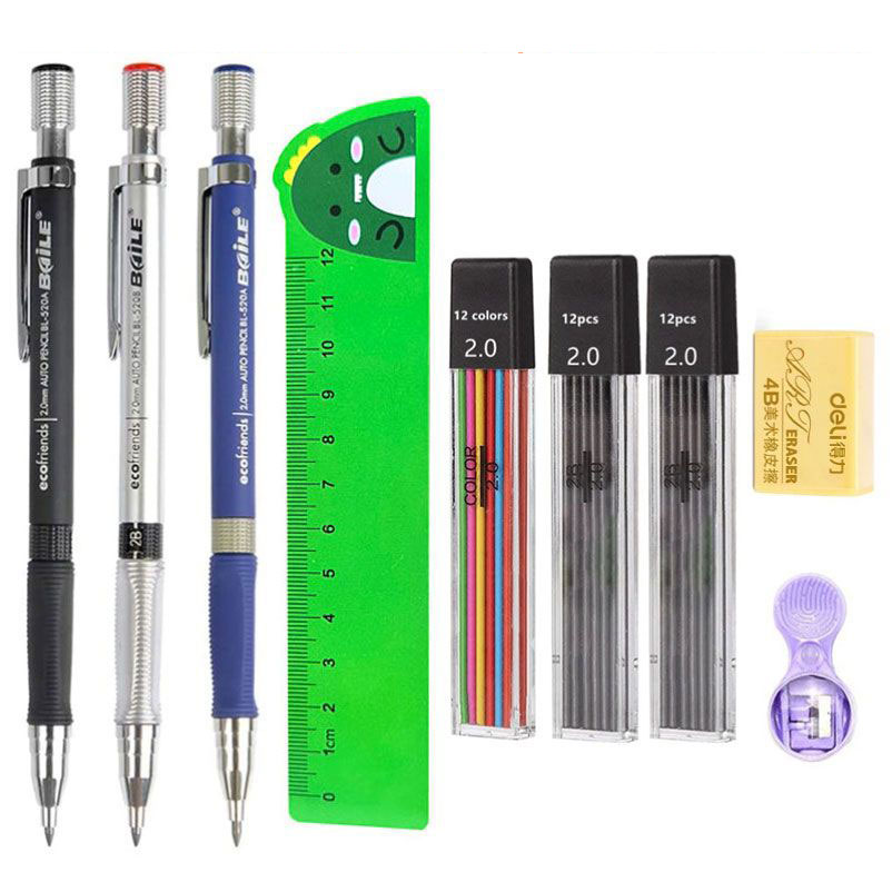 シャープペンシルセット 2.0 ミリメートル 2B 黒/色の - Staedtler Pencil Lumocolor のレビューと価格