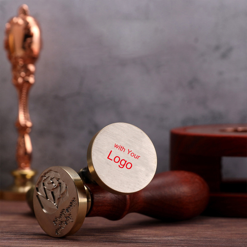 カスタムシールワックススタンプヘッドあなたのロゴパーソナライ - Wax Seal Stamp Set のレビューと価格